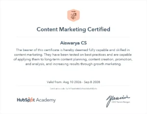 content certificate